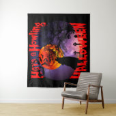 Tenture Halloween hurlant (En situation)