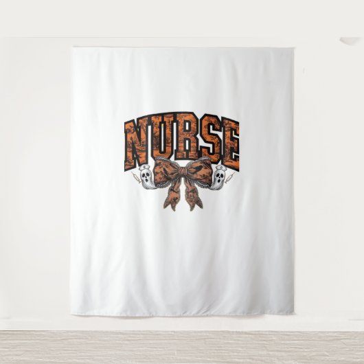 Tenture Halloween Infirmière Coquette Bow Classique Éffray (Devant)