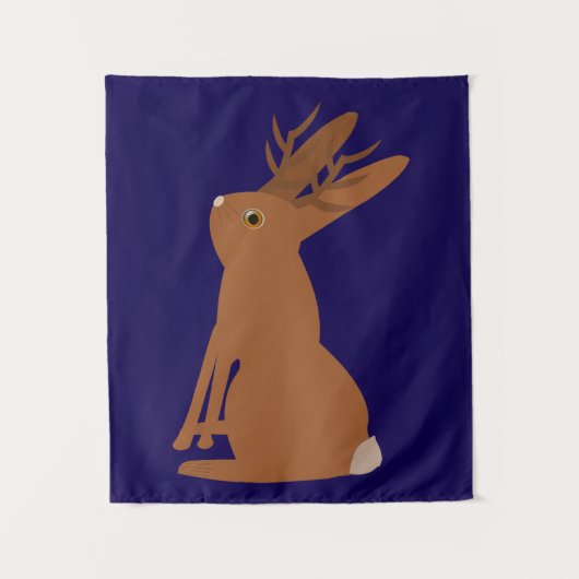 Tenture Halloween Jackalope Trou ou traitement (Devant)