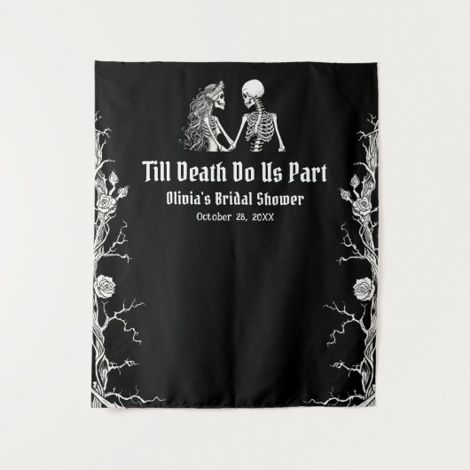 Tenture Halloween Jusqu'à la mort Faisons-nous partie Fête (Devant)