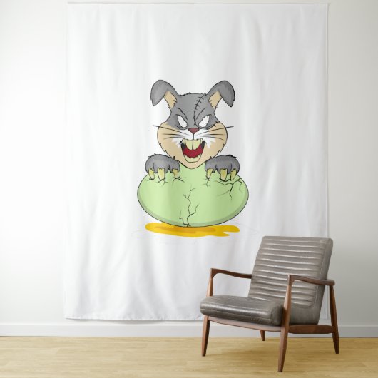 Tenture Halloween lapin (En situation)