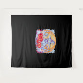 Tenture Halloween mignon Fantôme Citrouille Chat classique (Devant (Horizontal))