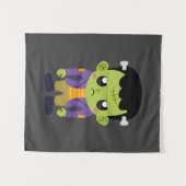 Tenture Halloween monstre Frankenstein Green (Devant (Horizontal))