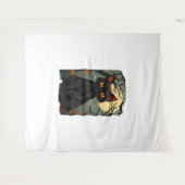 Tenture Halloween mystique Chat Noir Art - Feline Éffrayan (Devant (Horizontal))