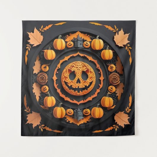 Tenture Halloween Papercuat Mandala (Devant)