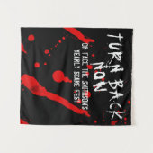 Tenture Halloween Retourner maintenant gouttes de sang de (Devant (Horizontal))