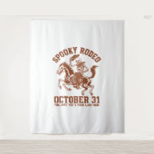 Tenture Halloween Rodéo éffrayant 31 octobre (Devant)