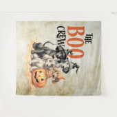 Tenture Halloween Scary Boo Chiens d'équipage Orange Citro (Devant (Horizontal))