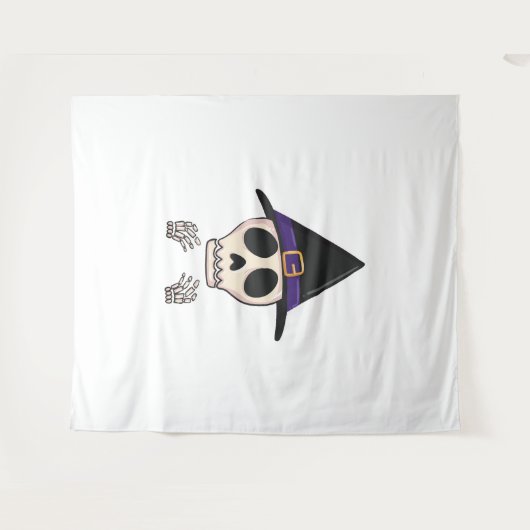 Tenture Halloween Skeleton design, Halloween Éffrayant (Devant (Horizontal))