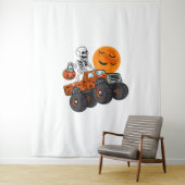 Tenture Halloween Skeleton équitation Monster Camion (En situation)