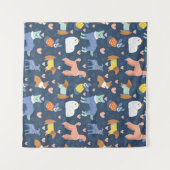Tenture Halloween Spiders Web : Motif sans couture (Devant (Horizontal))