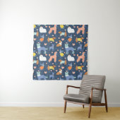Tenture Halloween Spiders Web : Motif sans couture (En situation)