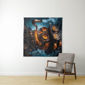 Tenture Halloween Steampunk Gothique Jack-O-Lantern (En situation (horizontale))