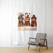 Tenture Halloween Thanksgiving Noël Happy HalloThanks (En situation)