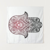Tenture Hamsa avec motif boho (Devant (Horizontal))