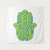 Tenture Hamsa Design Vert & Blanc fond (Devant)