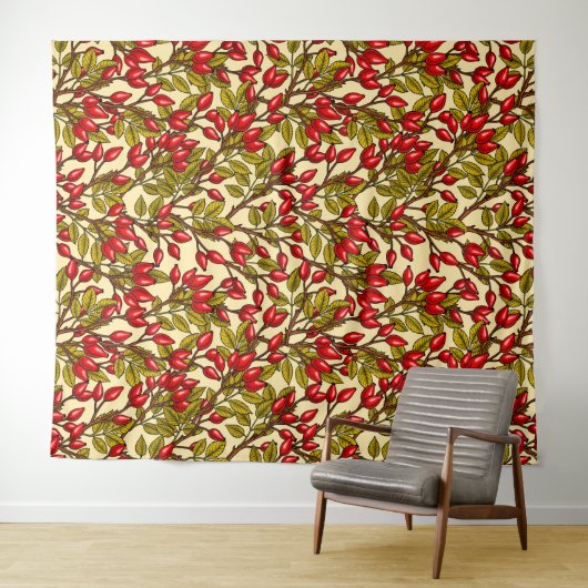 Tenture hanches roses, rouge, vert, jaune (En situation (horizontale))