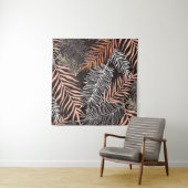 Tenture Hand drawn doodle palm leaves pattern (En situation (horizontale))