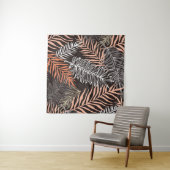 Tenture Hand drawn doodle palm leaves pattern (En situation)