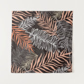 Tenture Hand drawn doodle palm leaves pattern (Devant)