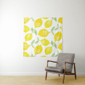 Tenture Hand drawn doodle tropical fruit pattern backgroun (En situation (horizontale))