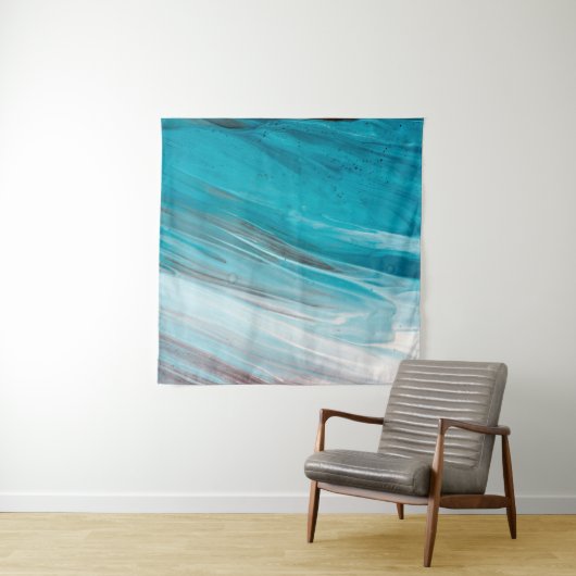 Tenture Hand drawn gouache painting. Abstract art backgrou (En situation (horizontale))