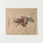 Tenture Hand Whipping a Bronc par Edward Borein (Devant (Horizontal))