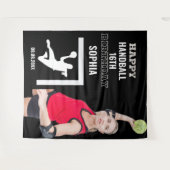 Tenture Handball Birthday, Handball Girl Player Backdrops (Devant (Horizontal))