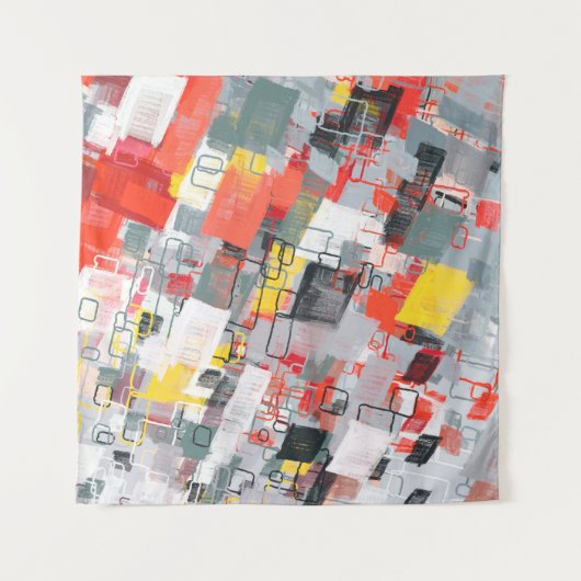 Tenture Handmade surreal abstract pattern. Modern artistic (Devant)