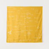 Tenture Handwritten Math Formulas and Equations Yellow (Devant)