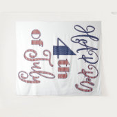 Tenture Happy 4 juillet Décor Étoiles et rayures (Devant (Horizontal))