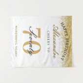 Tenture Happy Birthday Cheers To 70 Years Celebration (Devant (Horizontal))