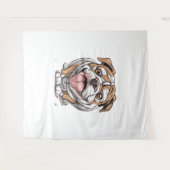 Tenture Happy Bulldog (Devant (Horizontal))