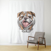 Tenture Happy Bulldog (En situation)