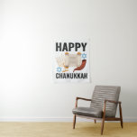 Tenture Happy Chanukkah Funny Jewish Hanukkah Holiday<br><div class="desc">Funny, santa, christmas, hanukkah, menorah, jewish, jew, gift, birthday, passover</div>