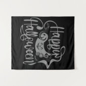 Tenture Happy Halloween chauves-souris Jack-o'-lantern (Devant (Horizontal))