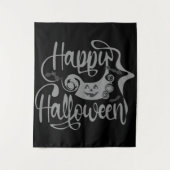 Tenture Happy Halloween chauves-souris Jack-o'-lantern (Devant)