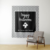 Tenture Happy Halloween fantôme boo pas de trucs juste des (En situation)