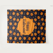 Tenture Happy Halloween Funny mignon Motif Citrouille (Devant (Horizontal))