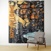 Tenture Happy Halloween Photo Booth Backdrop (En situation)