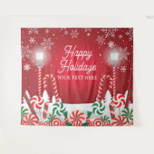 Tenture Happy Holidays christmas banner backdrop (Devant (Horizontal))
