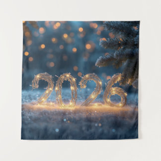 Tenture happy new year 2026 party backdrop