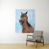 Tenture Happy Smiling Bay Horse (En situation)