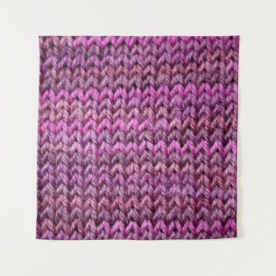 Tenture Harmonie de Knit : Texture de bande violette