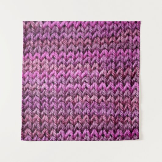 Tenture Harmonie de Knit : Texture de bande violette (Devant)