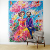 Tenture Harmonie en fleurs (En situation)