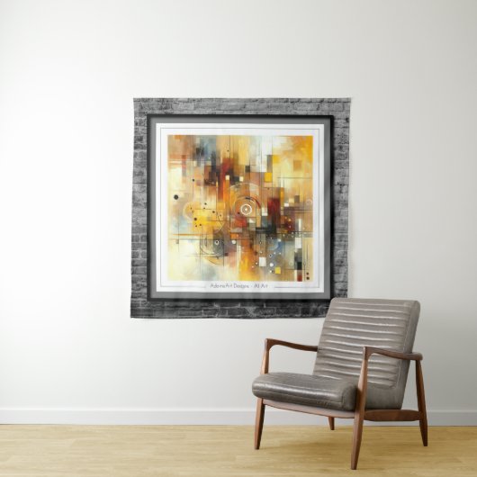 Tenture Harmonies Abstraites (En situation)