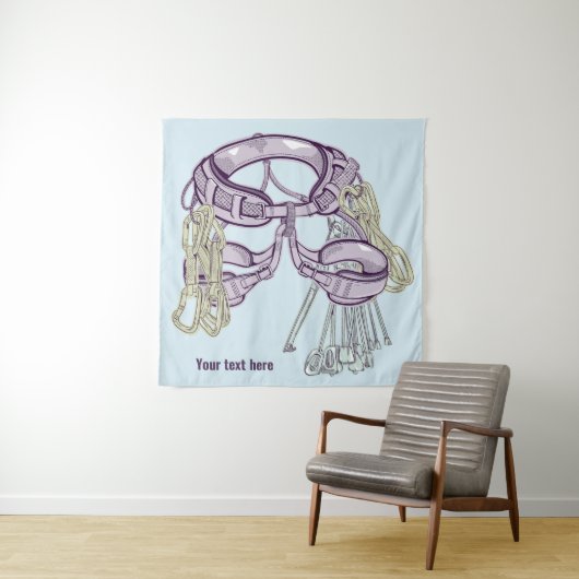 Tenture harnais et équipement escalade de commerce (En situation)