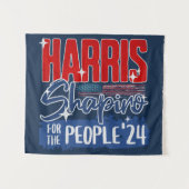 Tenture Harris Shapiro 2024 Pour le peuple Drapeau américa (Devant (Horizontal))