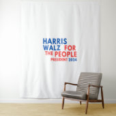 Tenture Harris Walz 2024 Pour Le Peuple (En situation)